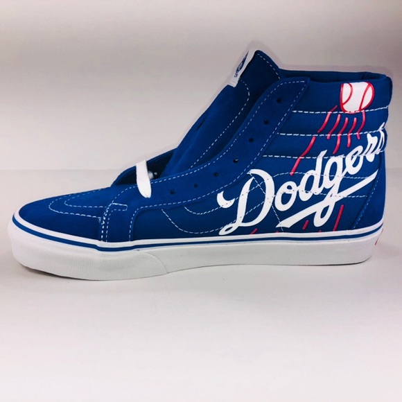 VANS SK8 HI MLB LA Dodgers Classic Blue Sneakers - Picture 3 of 8